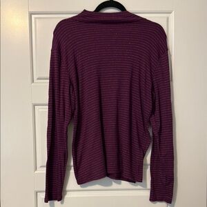 Purple Striped Long Sleeve Top